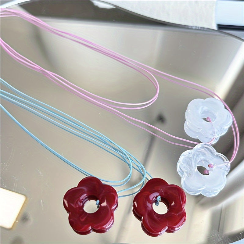 Flowers Cord Necklace