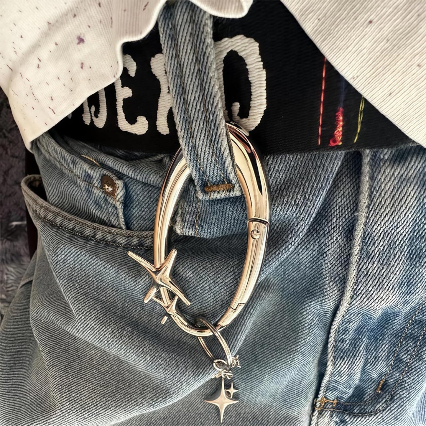 Cyber Y2K Carabiner Keychain
