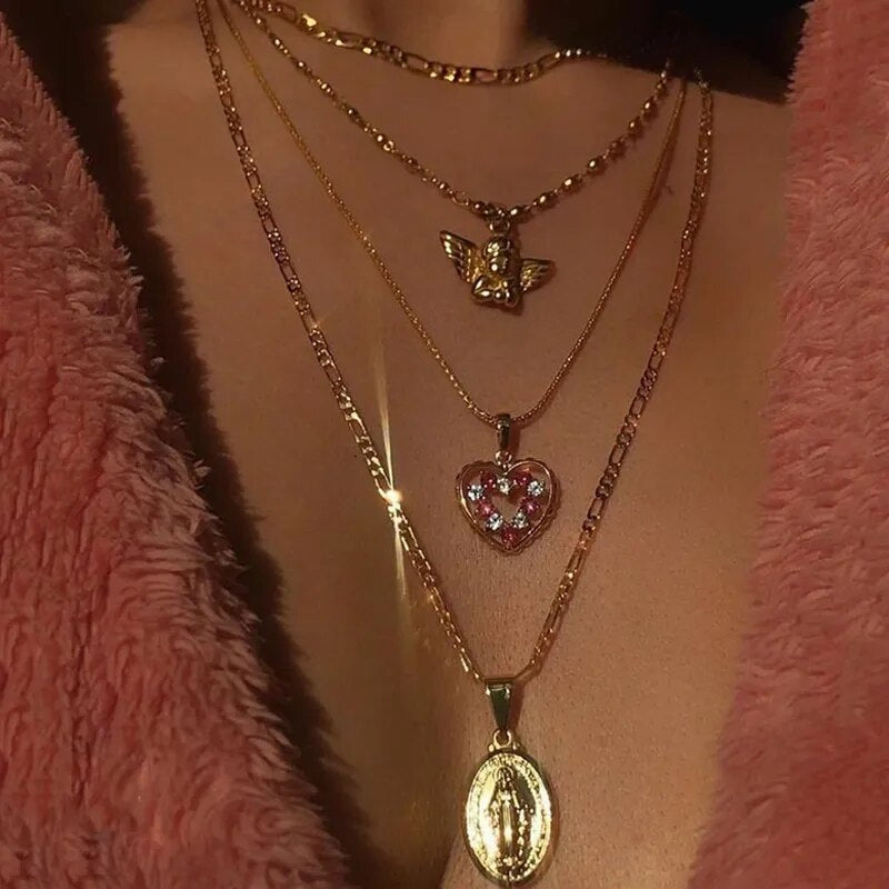 Angelcore Necklace Set 4pcs