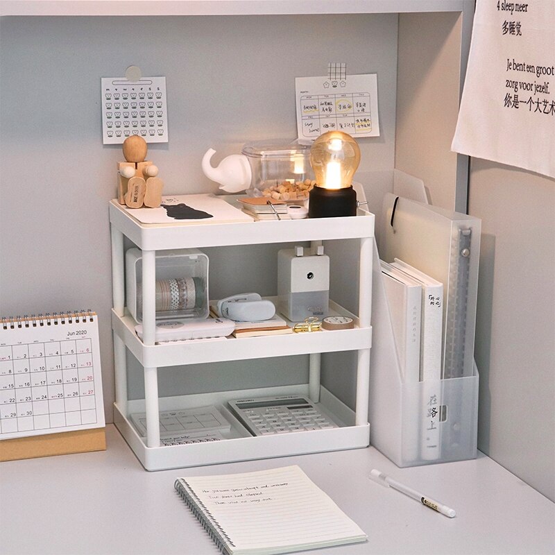 Double-layer White Shelf