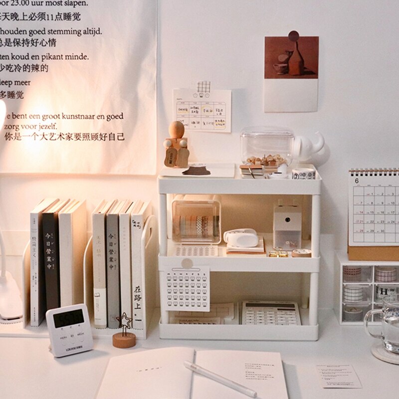 Double-layer White Shelf