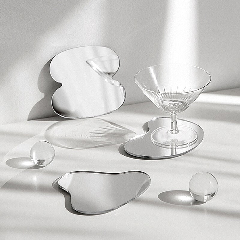 Aesthetic Mirror Coasters 3pcs Set