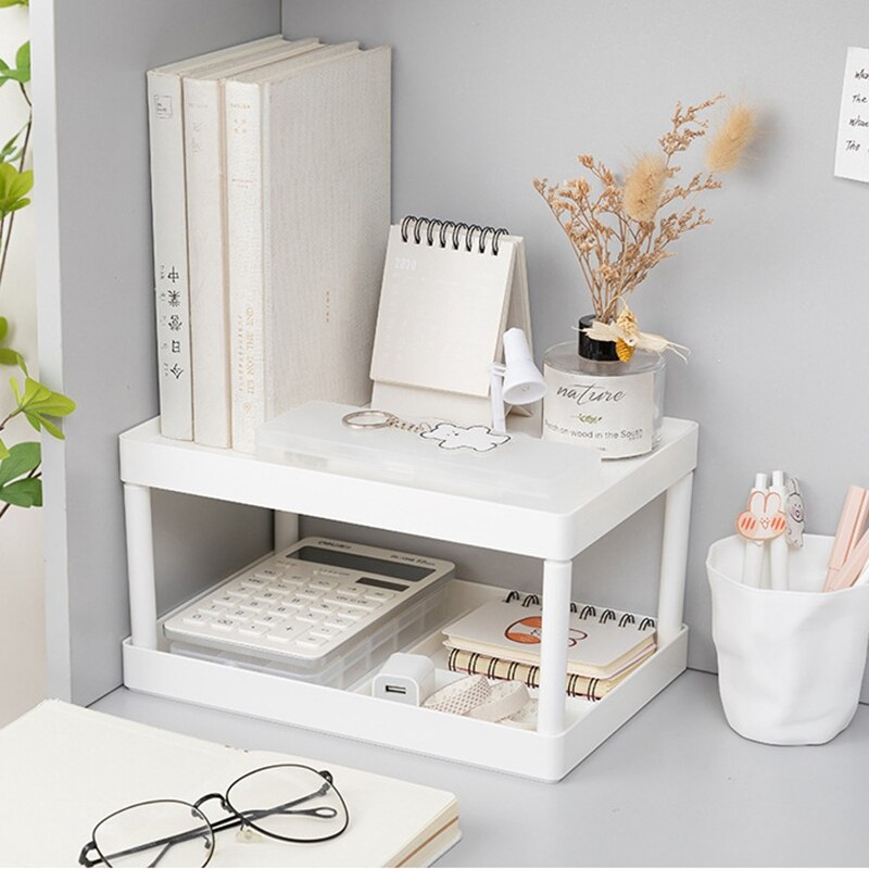 Double-layer White Shelf