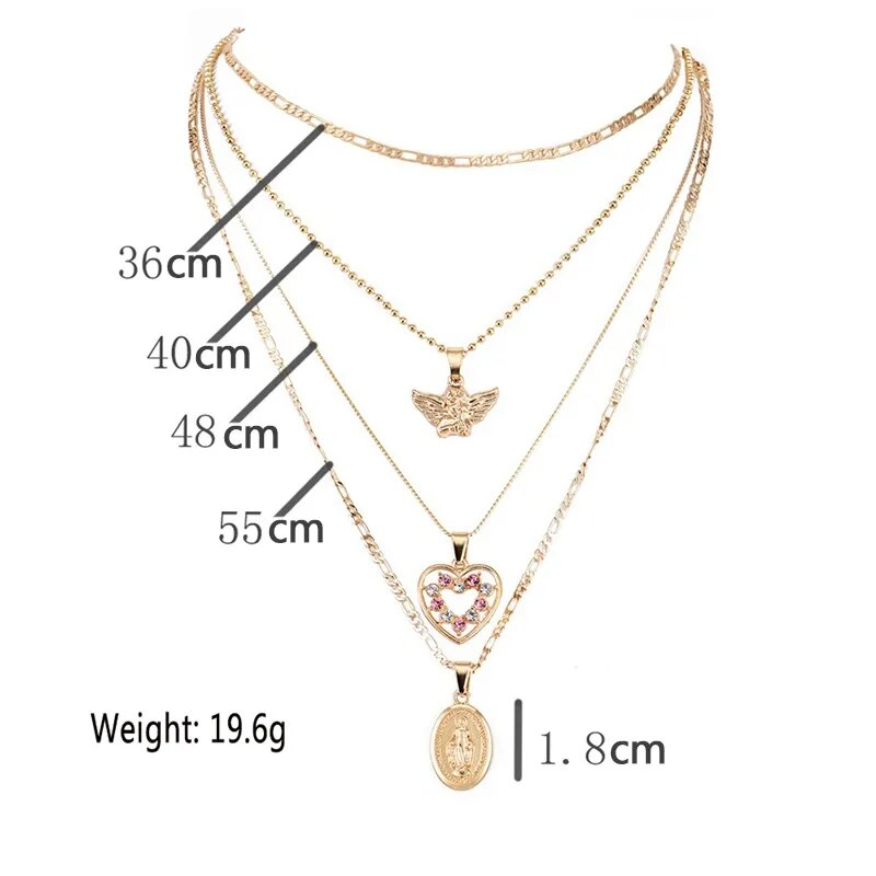 Angelcore Necklace Set 4pcs