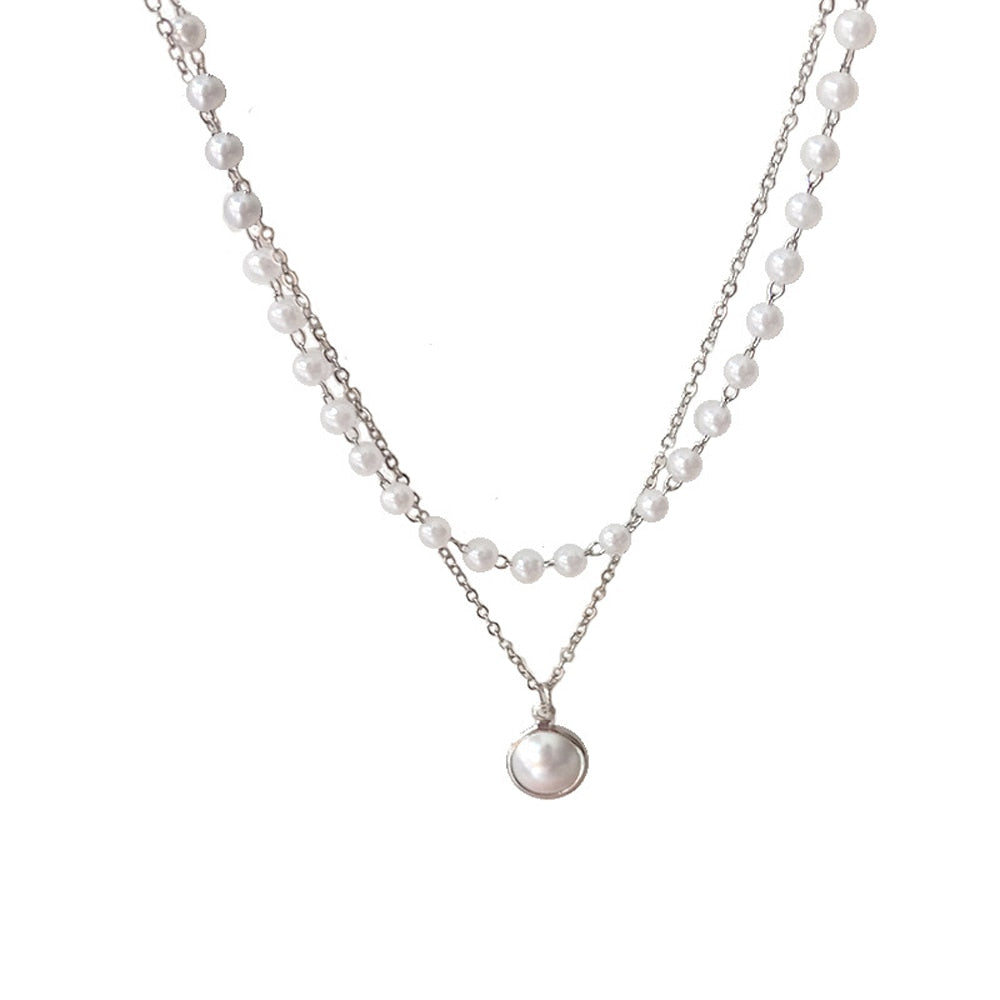 Coquette Double Layered Pearl Necklace