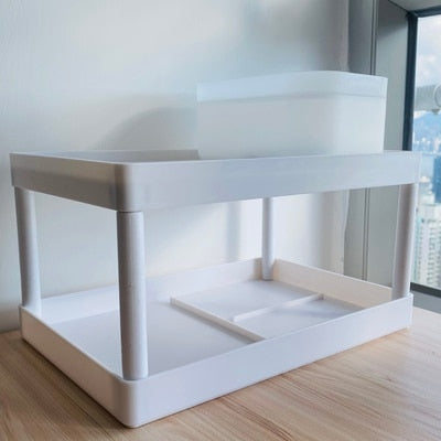 Double-layer White Shelf