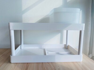 Double-layer White Shelf