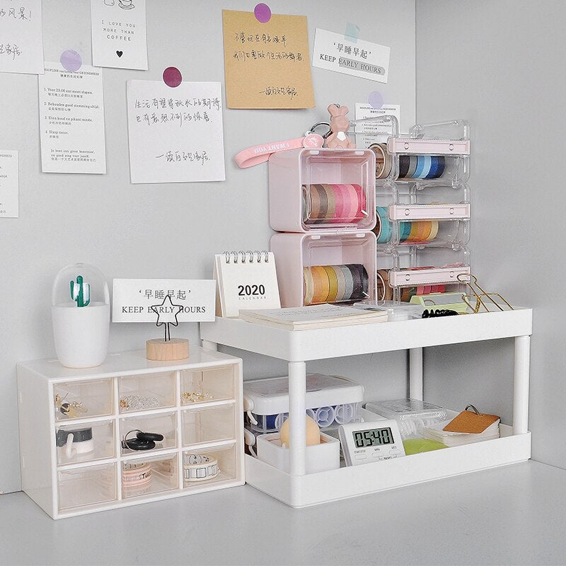 Double-layer White Shelf