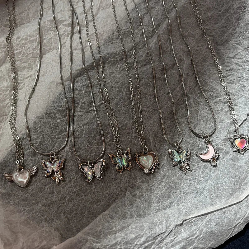 Y2K Aesthetic Butterfly Necklace