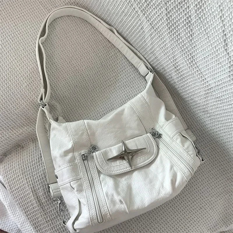 Y2K White Shoulder Bag