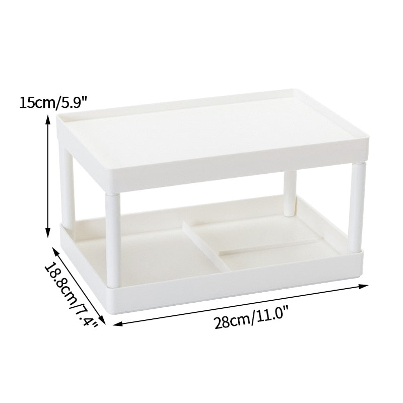 Double-layer White Shelf