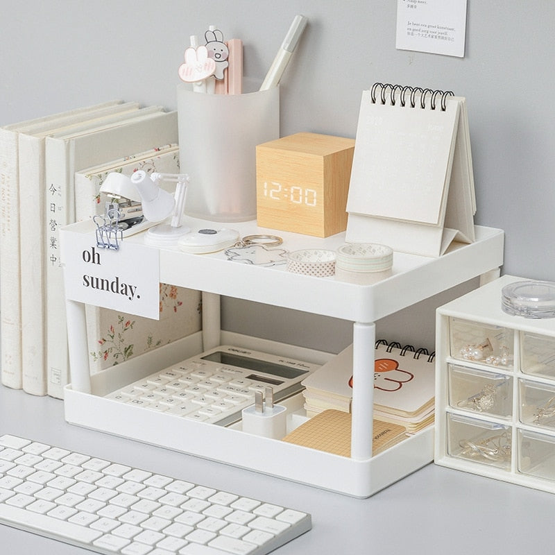 Double-layer White Shelf