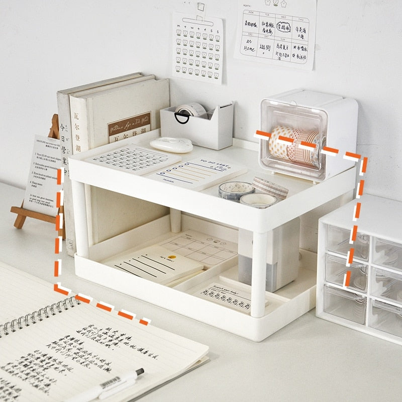 Double-layer White Shelf