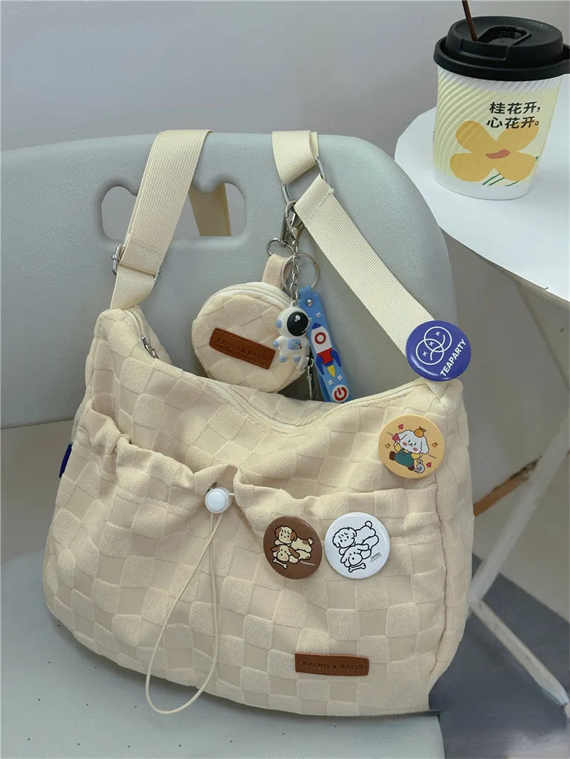 Soft Girl Plaid Bag