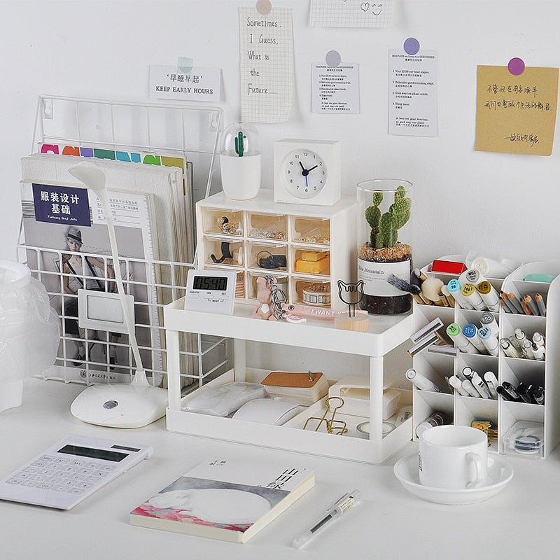Double-layer White Shelf