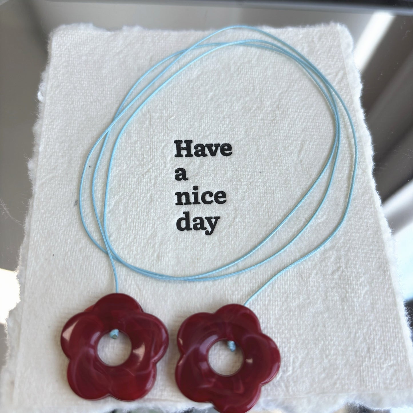 Flowers Cord Necklace