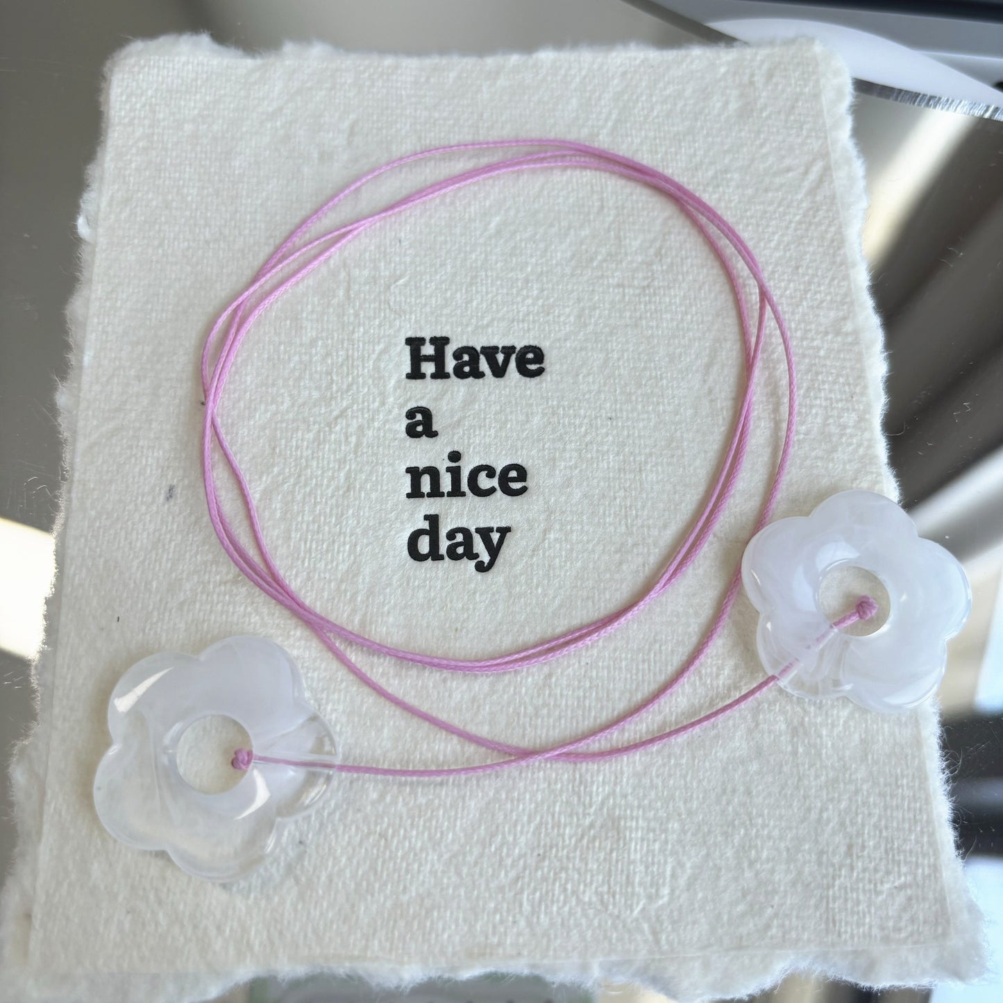 Flowers Cord Necklace