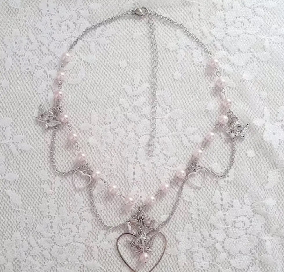 Angelcore Pearl Heart Necklace