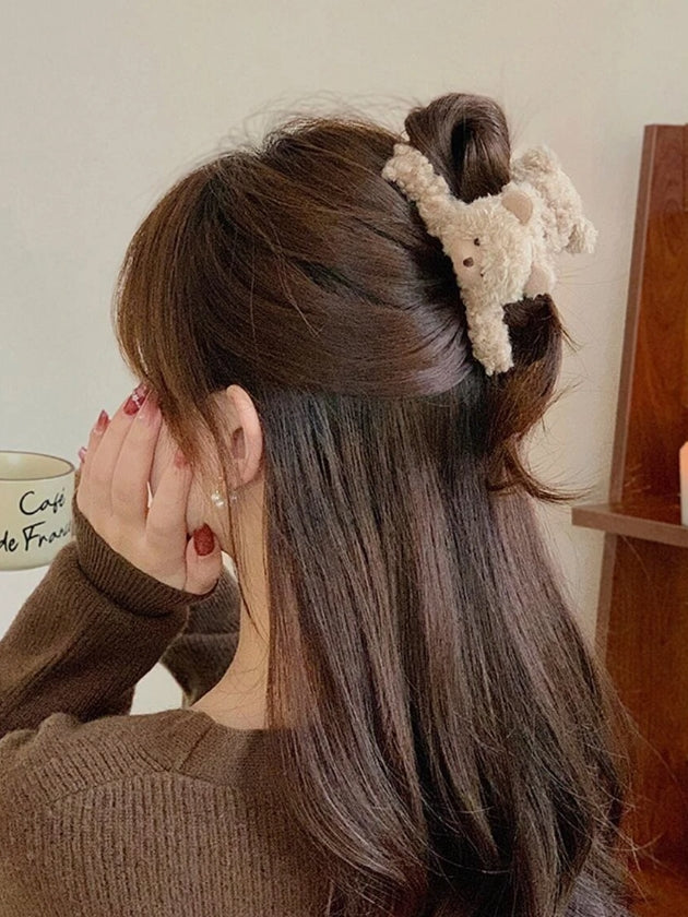 Teddy Bear Hair Claw