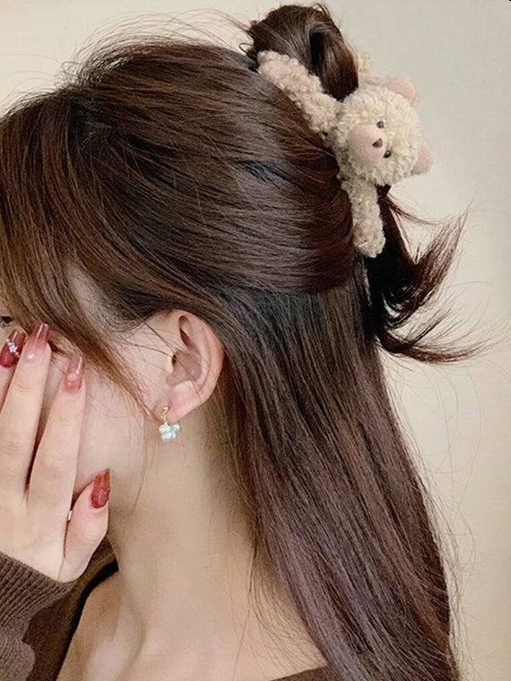 Teddy Bear Hair Claw