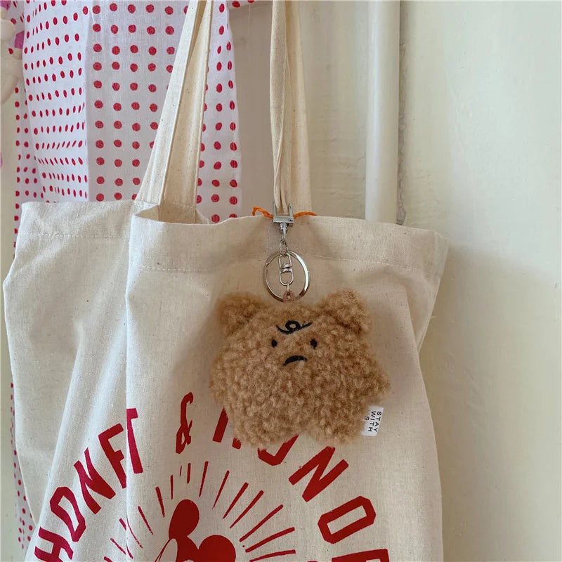 Fluffy Grumpy Bear Keychain
