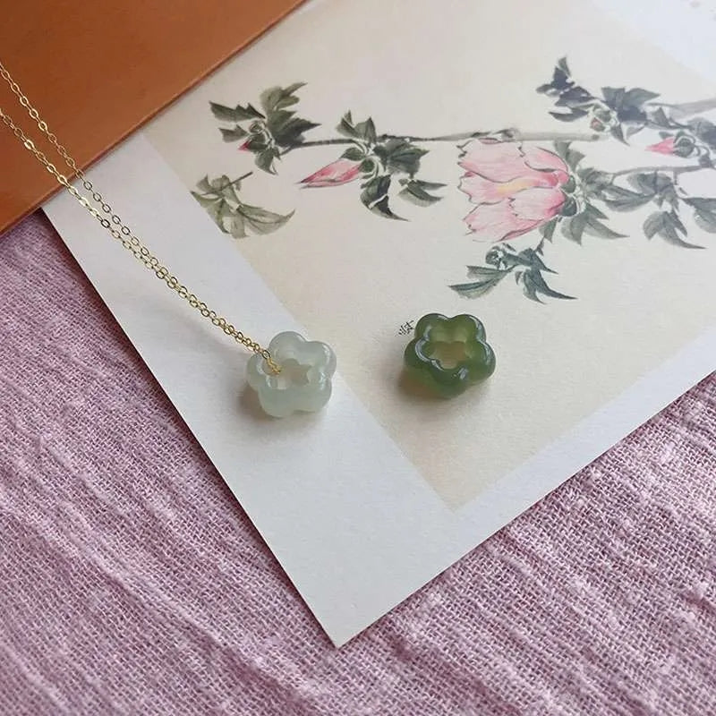 Flower Jade Necklace