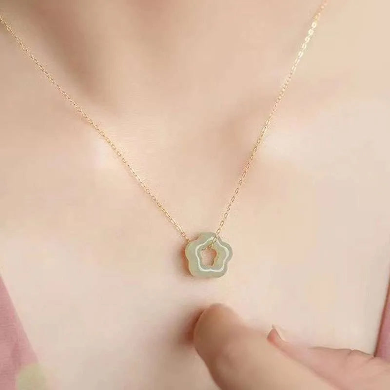 Flower Jade Necklace