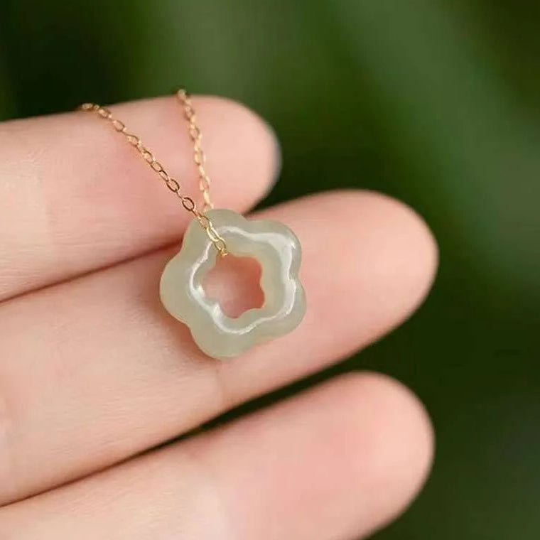 Flower Jade Necklace