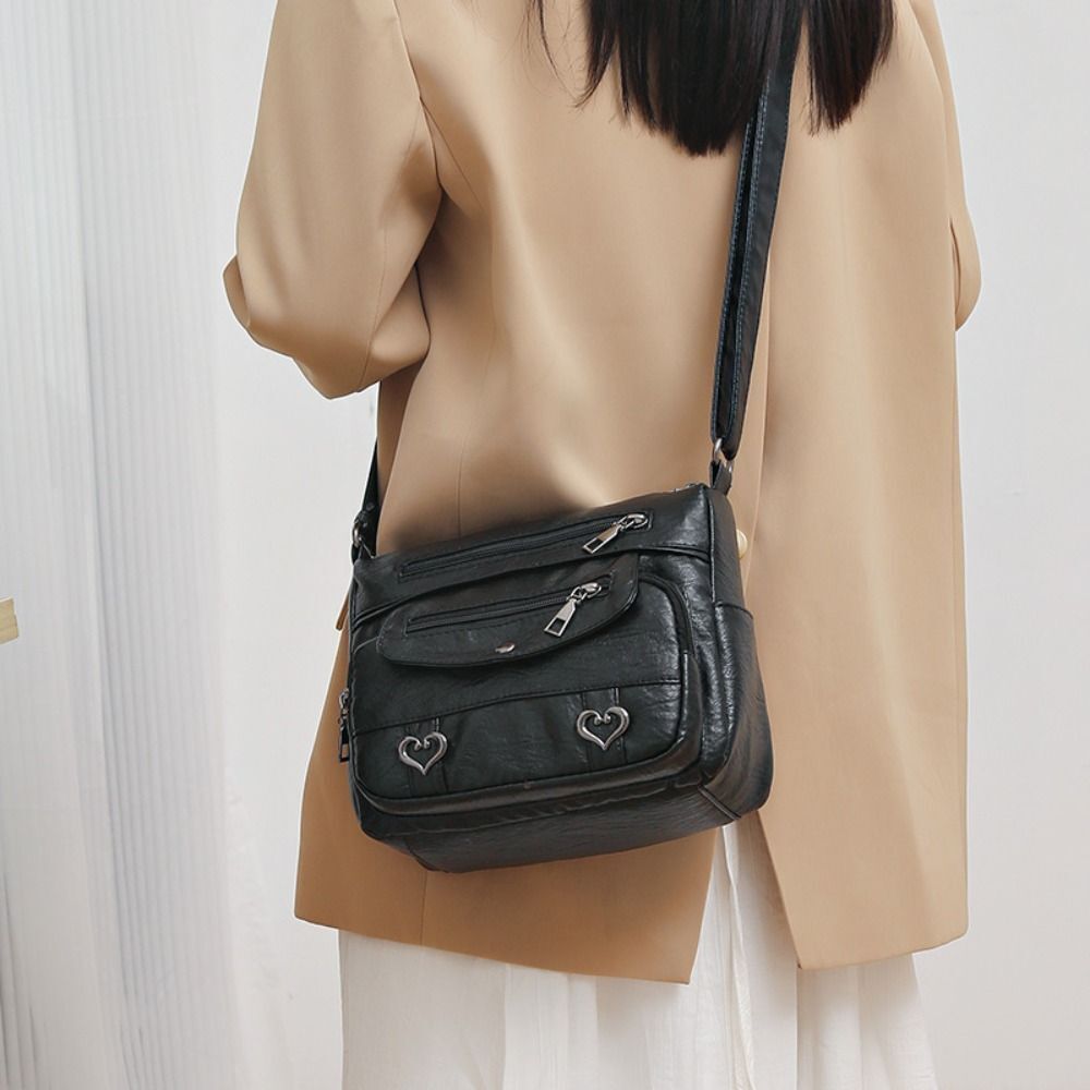 Retro Hearts Crossbody Bag