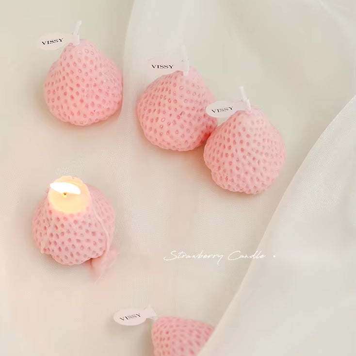 Strawberry Candle Set 4pcs