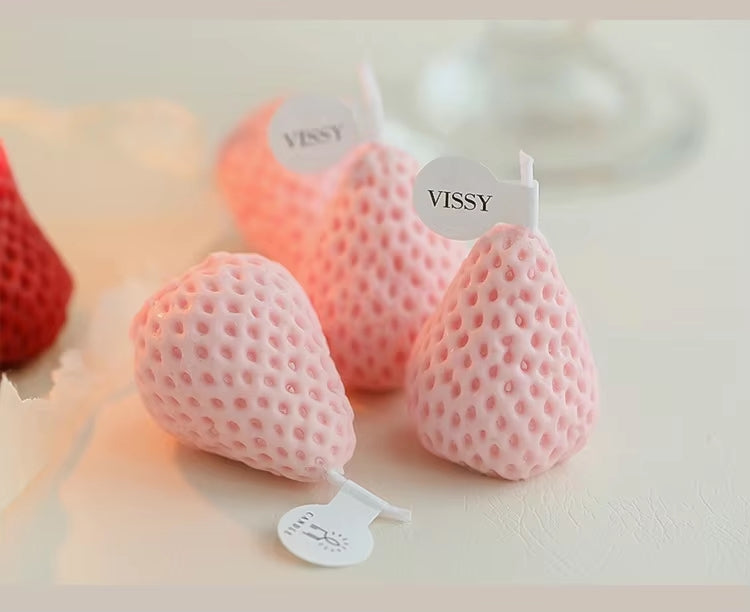 Strawberry Candle Set 4pcs