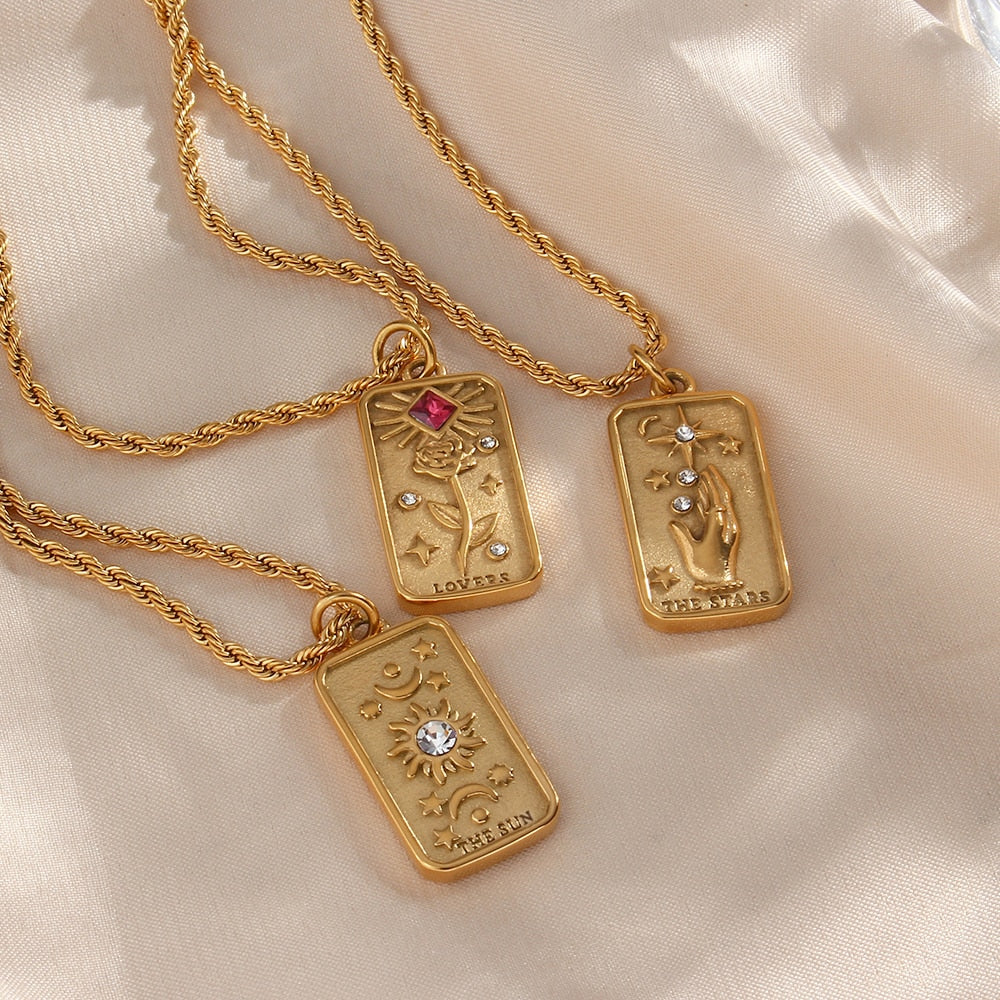 Stainless Steel Tarot Necklace