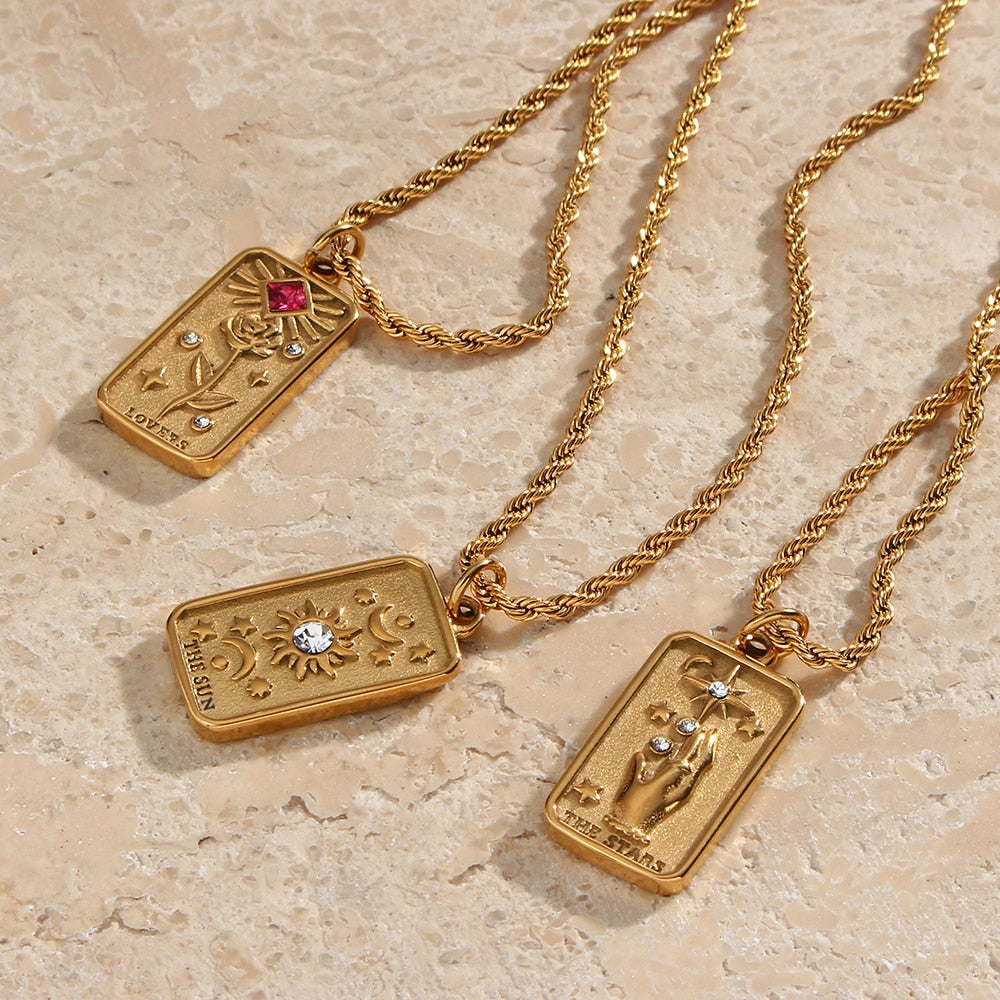 Stainless Steel Tarot Necklace