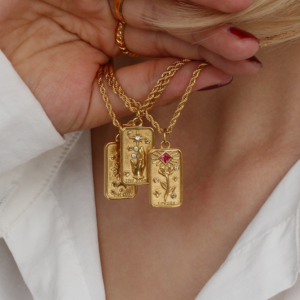 Stainless Steel Tarot Necklace