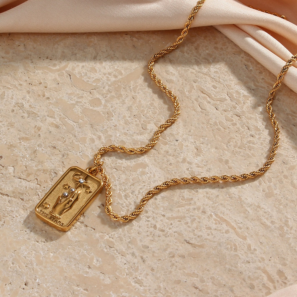 Stainless Steel Tarot Necklace