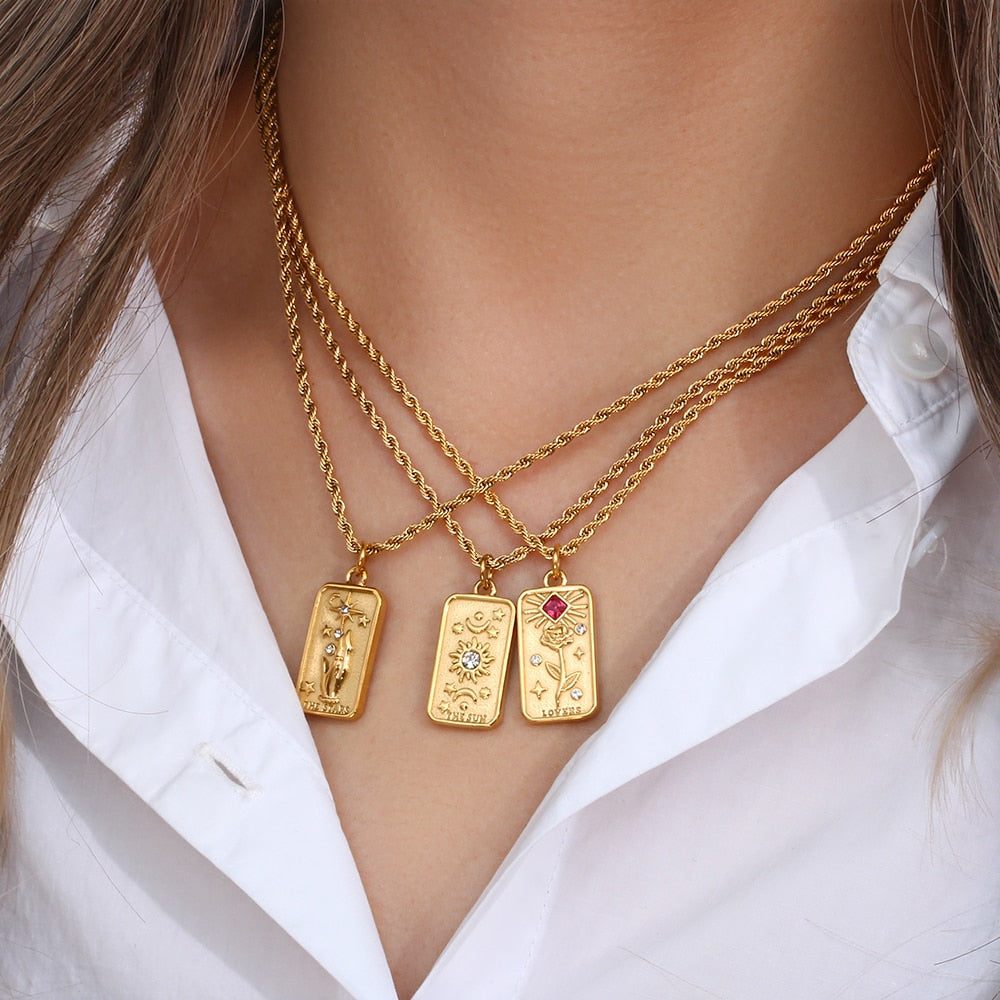 Stainless Steel Tarot Necklace