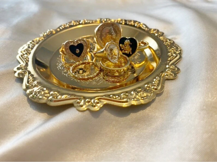 Vintage Engraved Ring Dish