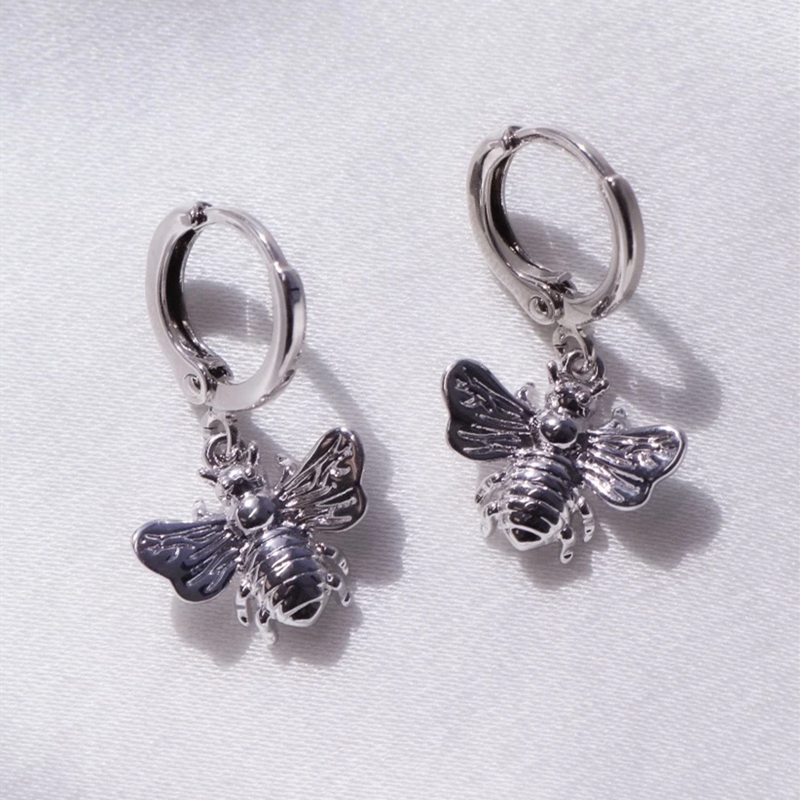 Aesthetic Bee Hoop Earrings