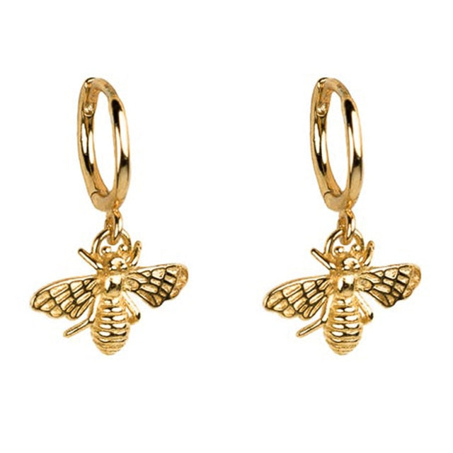 Aesthetic Bee Hoop Earrings