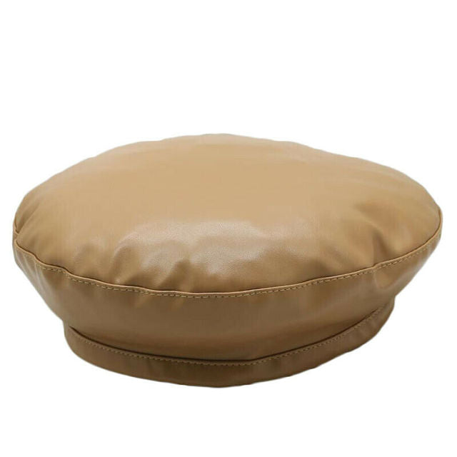 Faux Leather Beret