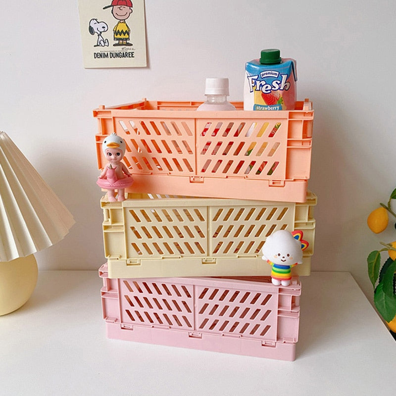 Large Pastel Folding Storage Crate
