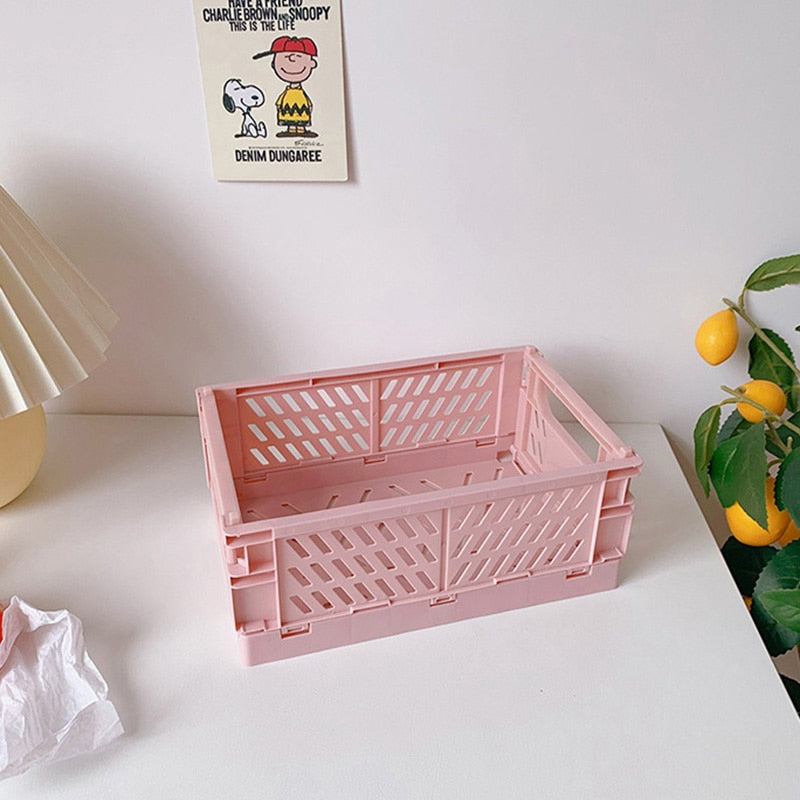 Large Pastel Folding Storage Crate