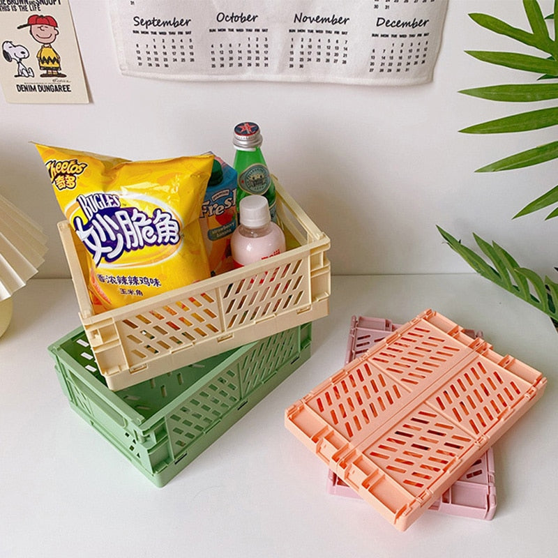 Large Pastel Folding Storage Crate