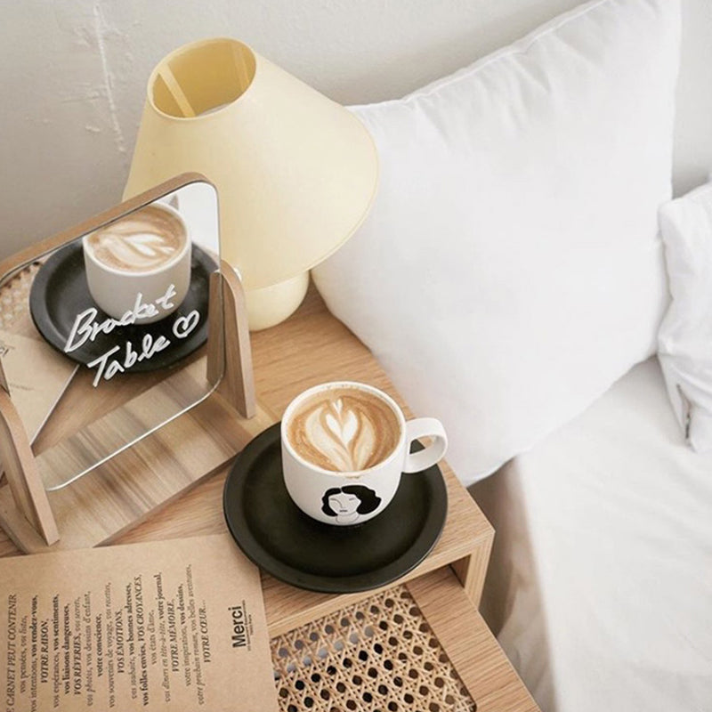 Rotating Minimalist Wooden Mirror