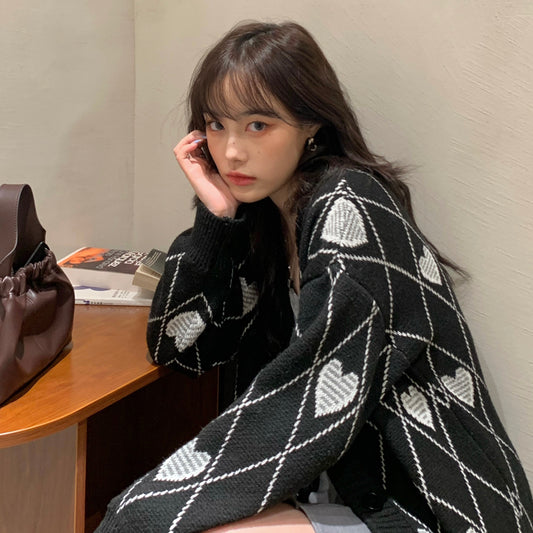 Cozy Oversized Black Cardigan