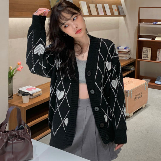Cozy Oversized Black Cardigan