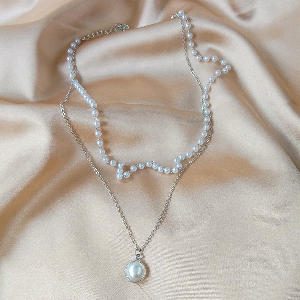 Coquette Double Layered Pearl Necklace