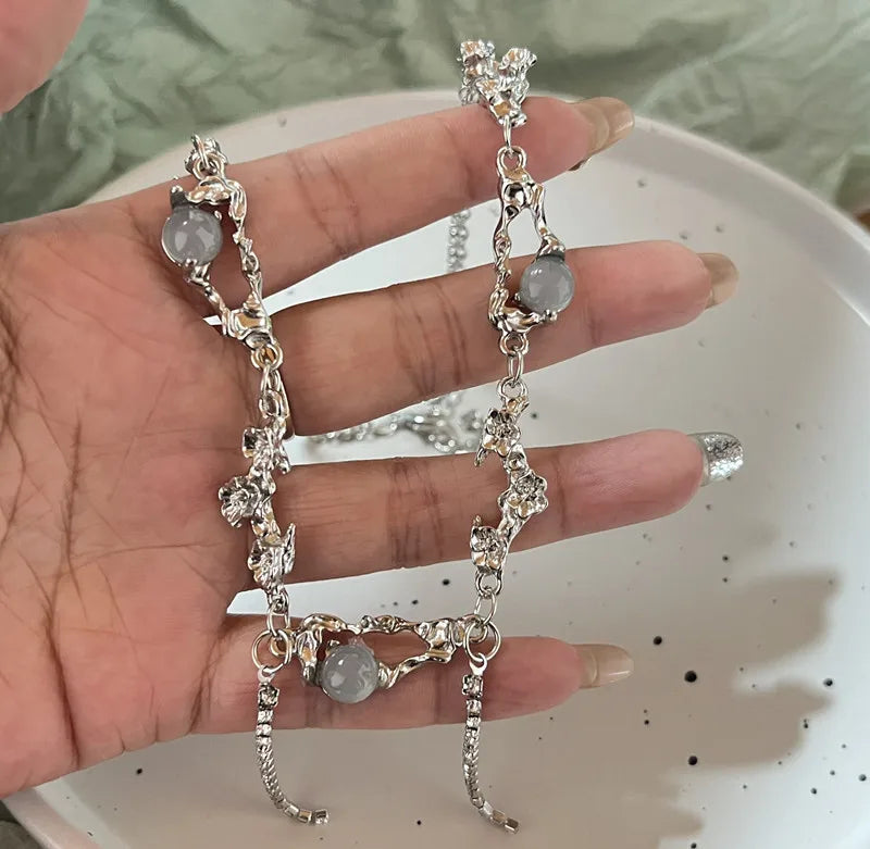 Y2K Crystal Star Necklace