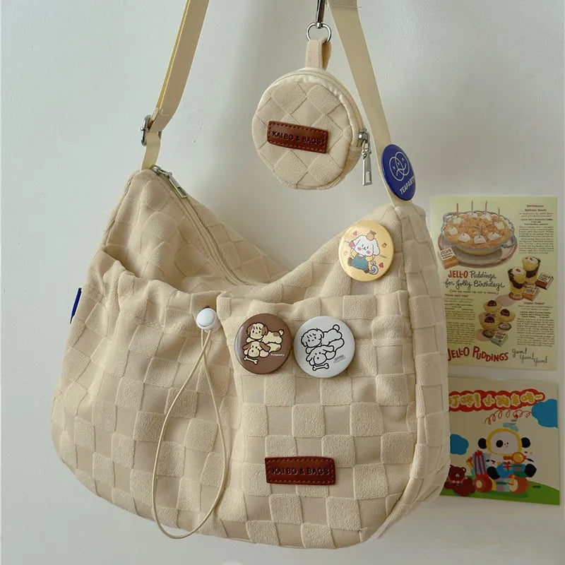 Soft Girl Plaid Bag