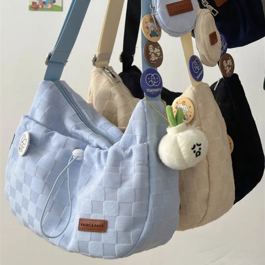 Soft Girl Plaid Bag